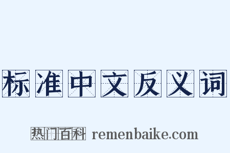 标准中文反义词是什么意思的图片